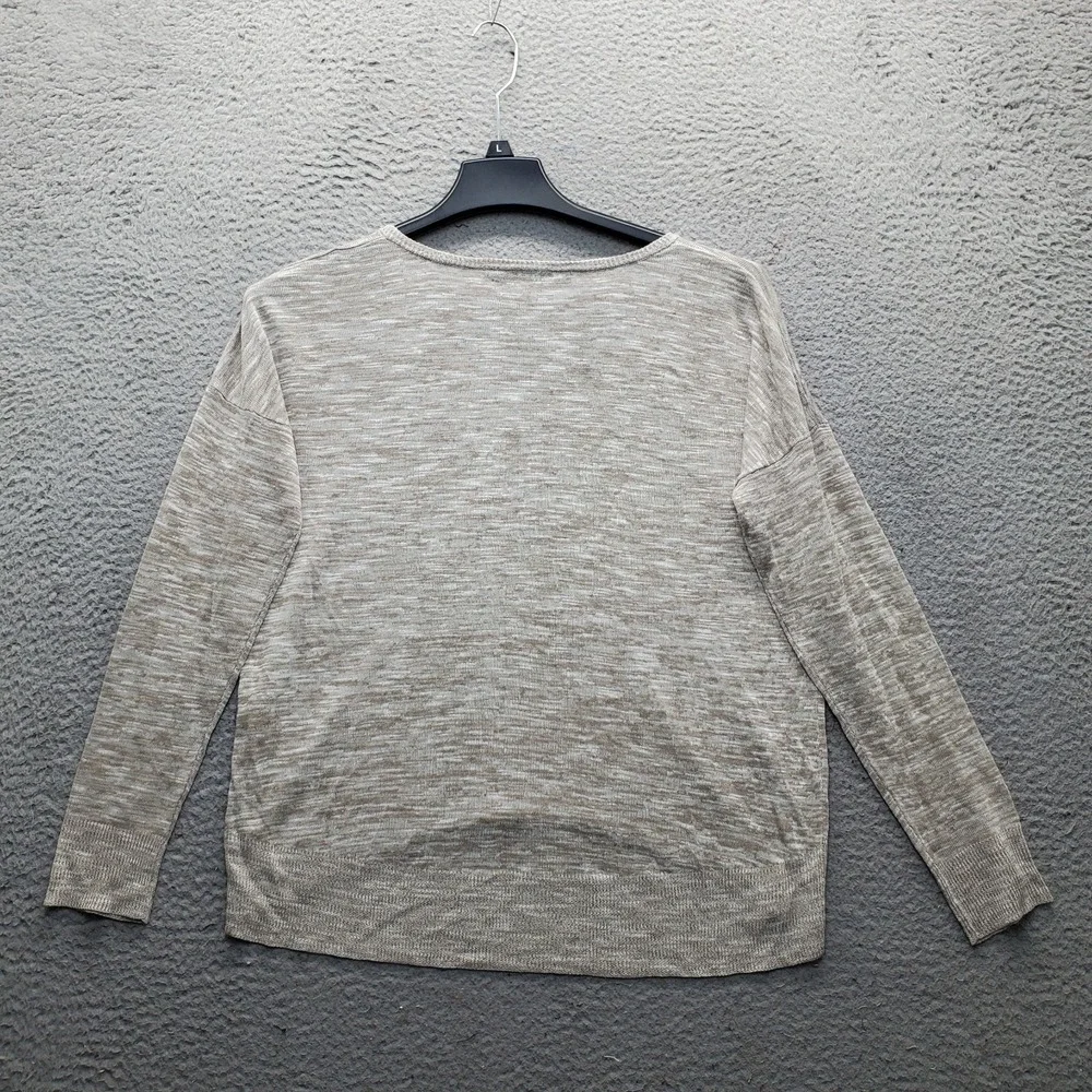 Feel The Piece Sweater Womens O/S Multi Lightweight Linen Blend V-Neck Pullover